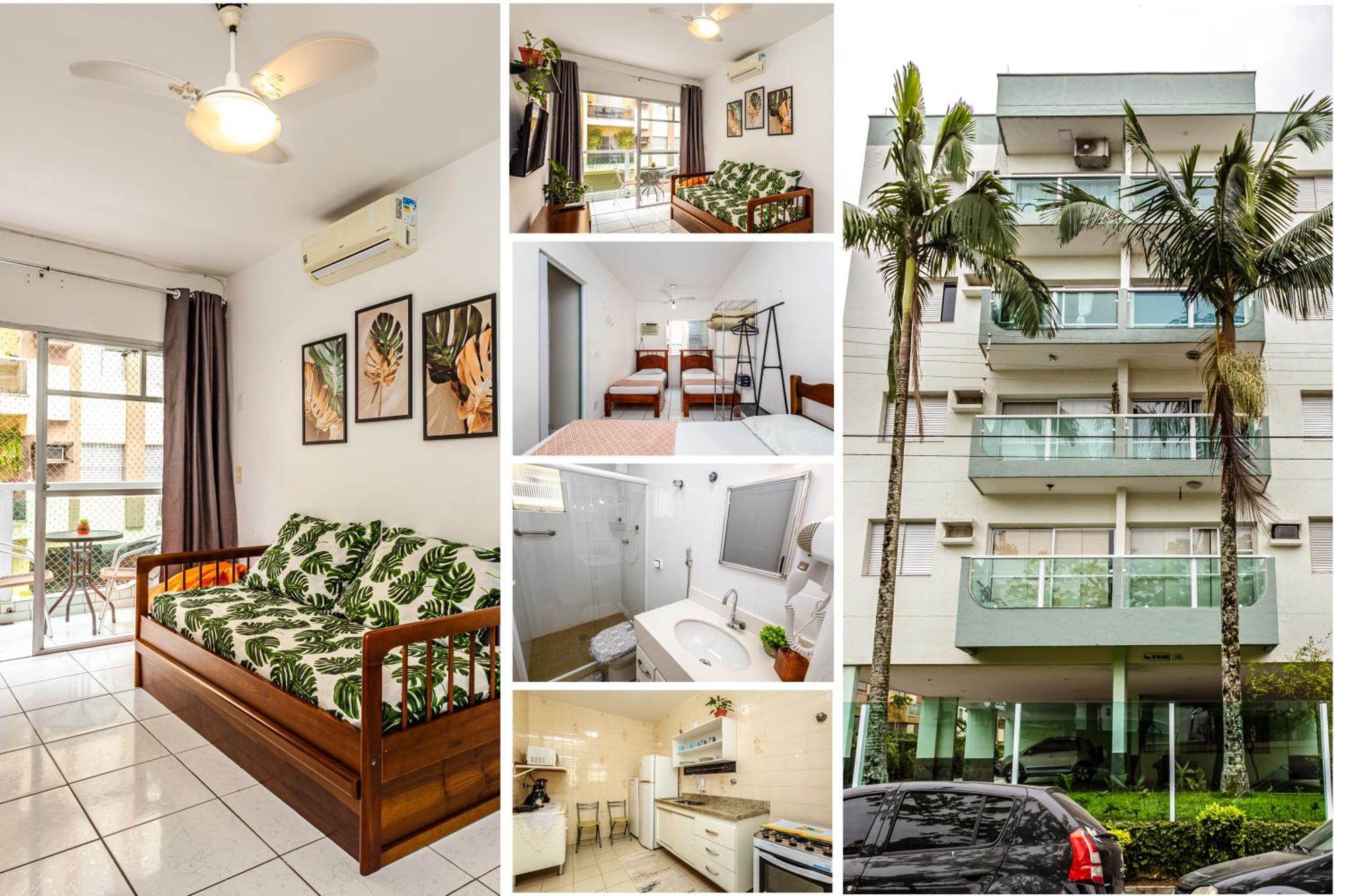 Apto Na Enseada Excelente Localizacao, 500M Da Praia, Garagem, Ar Condicionado Portaria 24 Horas 과루자 외부 사진